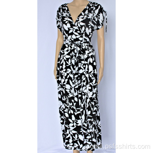 Casual Maxi Dresses Women Short Sleeve Dress Supplier